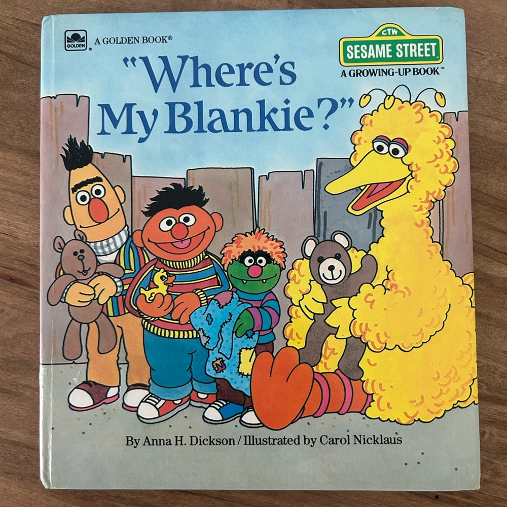 Sesame Street "Where's My Blankie?" 1984 Classic Children’s Book